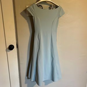 light blue fit and flare dress